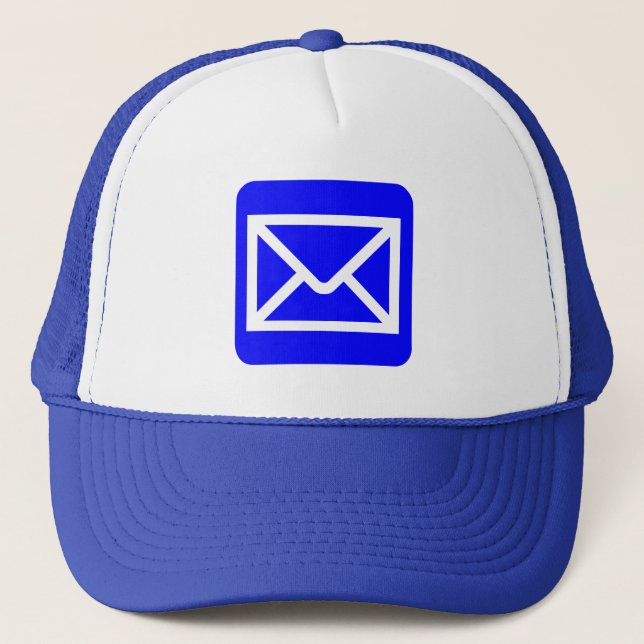 Gorra De Camionero Rótulo sobre - Azul (Anverso)