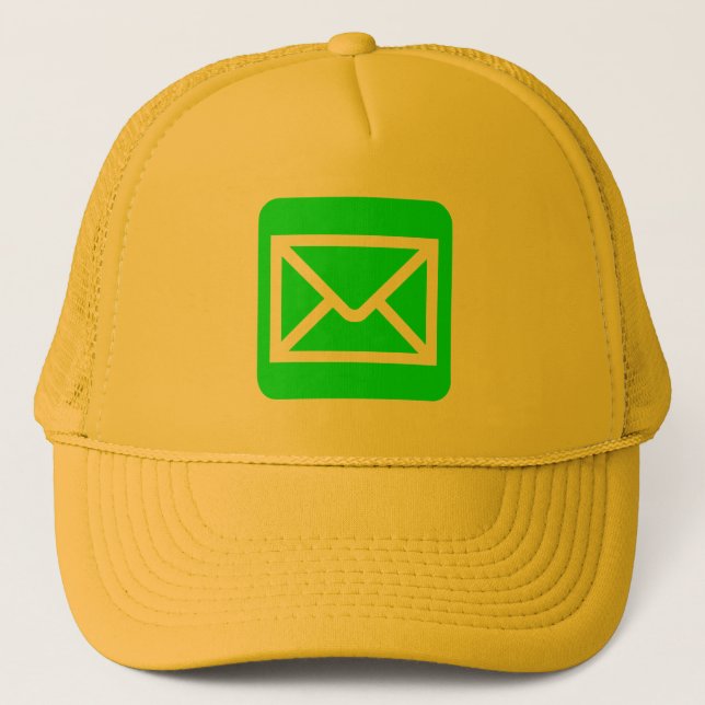 Gorra De Camionero Rótulo sobre - Verde (Anverso)