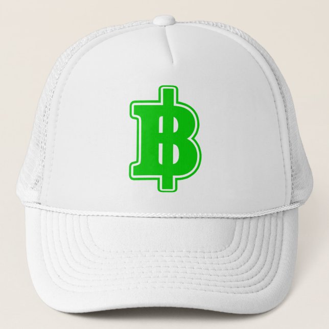 Gorra De Camionero Rótulo VERDE BAHT ฿ dinero tailandés ฿ (Anverso)