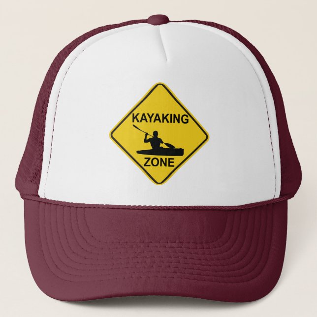 Gorra De Camionero Rótulo vial de la zona de Kayak (Anverso)