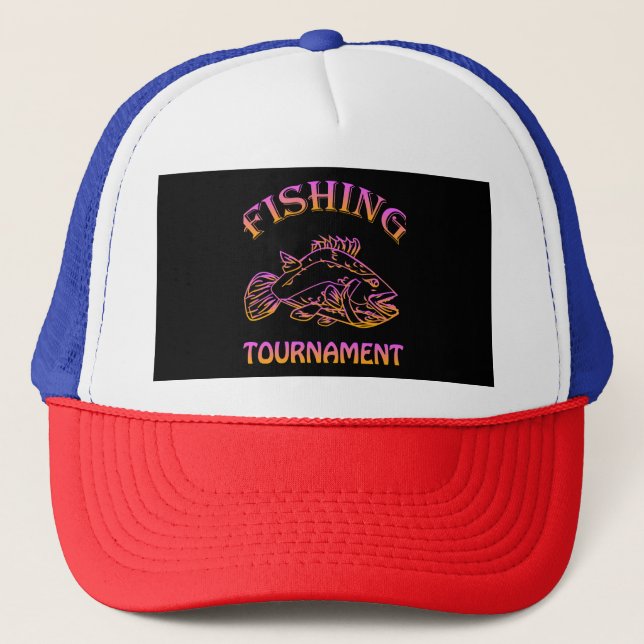 Gorra De Camionero Rótulo y distintivo del torneo pesquero (Anverso)