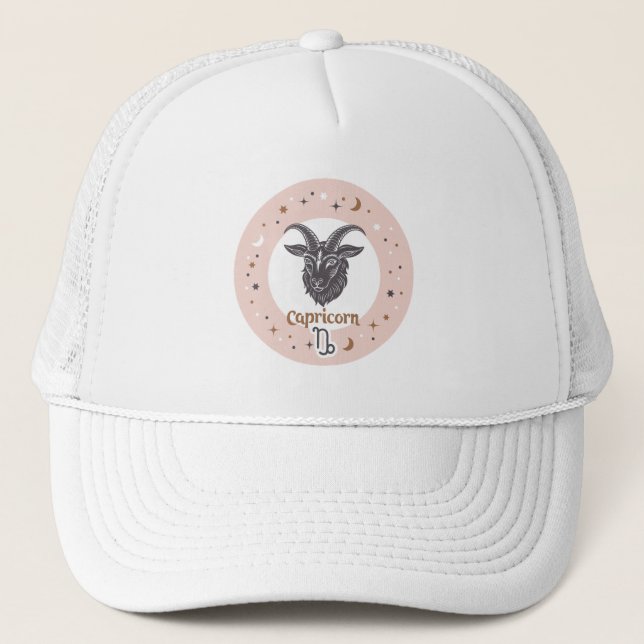 Gorra De Camionero Rótulo Zodiac Capricorn (Anverso)