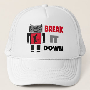 Gorra De Camionero Rotura del robot de Boombox del muchacho de B él