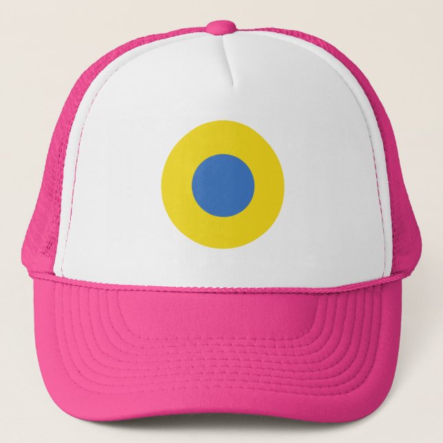 Gorra De Camionero Roundel de la Fuerza Aérea Ucraniana PINK (Anverso)