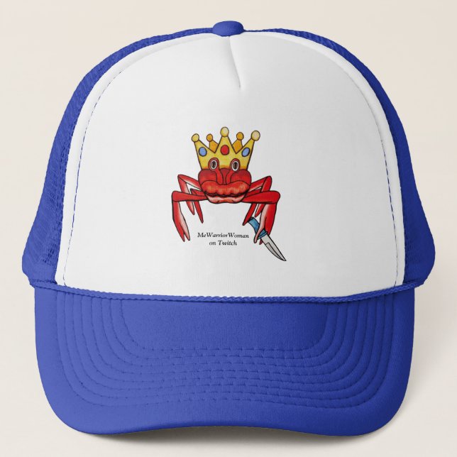 Gorra De Camionero Royalty del cangrejo con cuchillo, MeWarriorWoman  (Anverso)