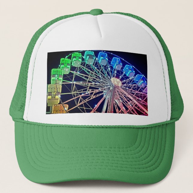 Gorra De Camionero Rueda de la fortuna amarilla, verde y azul (Anverso)