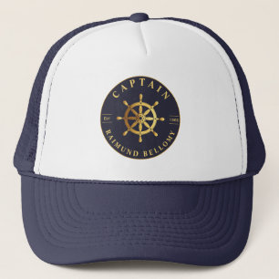 Gorra De Camionero Rueda de la nave de oro