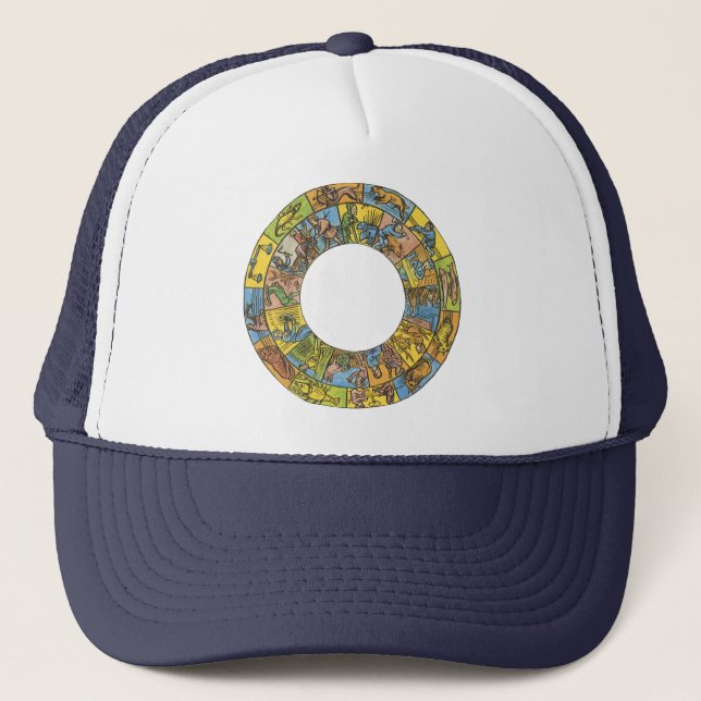 Gorra De Camionero Rueda de zodiaco esterográfica (Anverso)