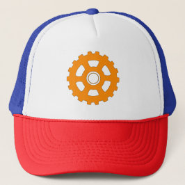 Gorra De Camionero Rueda dentada naranja industrial