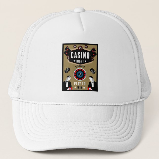 Gorra De Camionero Ruleta de póquer de juegos de casino (Anverso)
