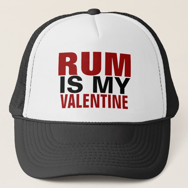 Gorra De Camionero Rum gracioso es mi San Valentín | Día de San Valen (Anverso)