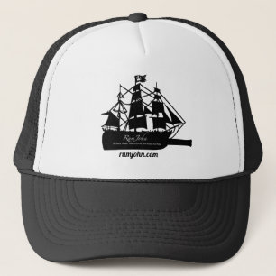 Gorra De Camionero RumJohn Black Ship Trucker Hat