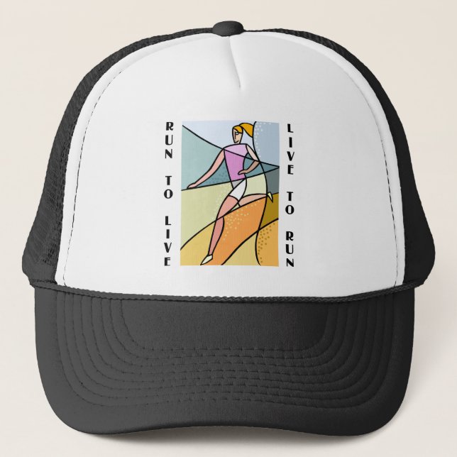 Gorra De Camionero RunnerChick vivo correr (Anverso)