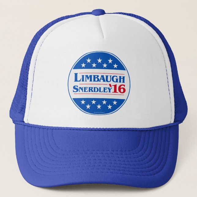 Gorra De Camionero Rush Limbaugh para presidente Snerdley para VP (Anverso)