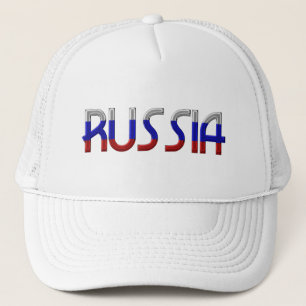Gorra De Camionero Rusia Bandera rusa colorea tipografía elegante