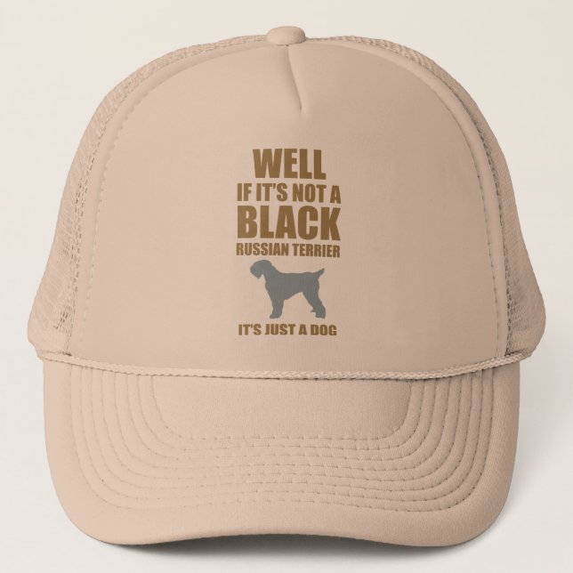 Gorra De Camionero Ruso negro Terrier (Anverso)