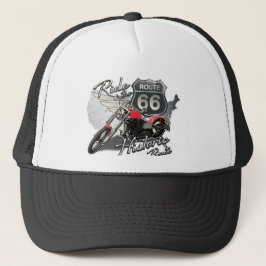 Gorra De Camionero Ruta 66, motocicleta vintage