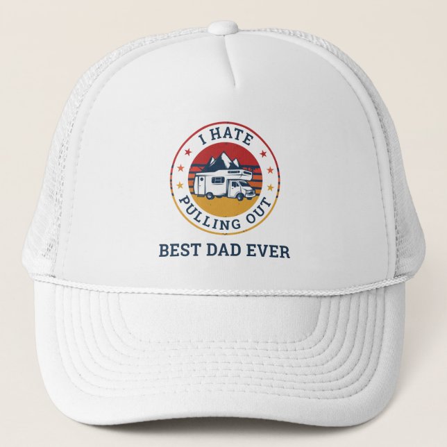 Gorra De Camionero RV Camping Padres Día Retro Personalizado Cumpleañ (Anverso)