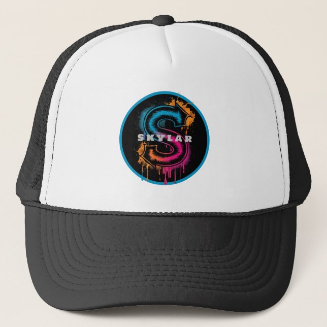 Gorra De Camionero S Eléctrica: Personalizable negrita Monograma de g (Anverso)