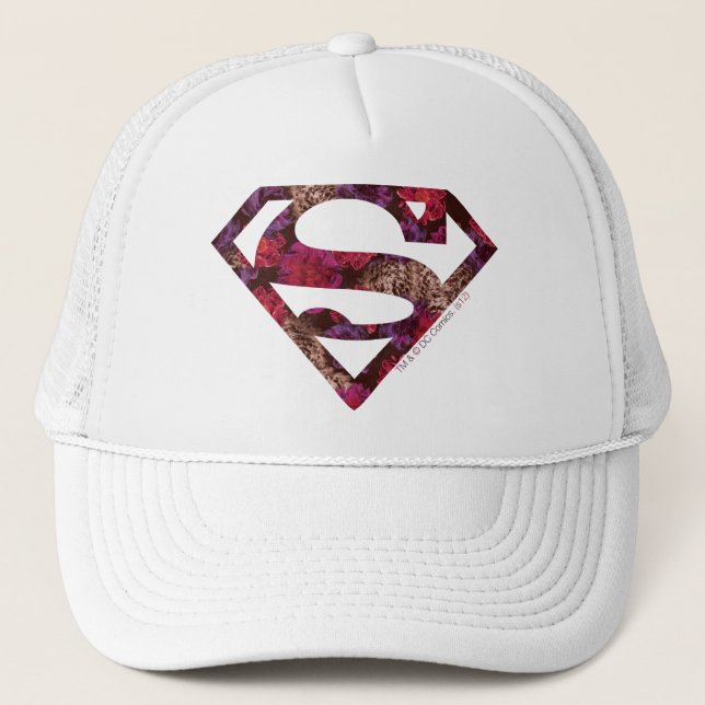 Gorra De Camionero S-Shield floral rosa (Anverso)