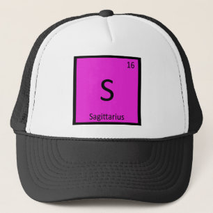Gorra De Camionero S - Signo del Zodiaco Sagitario Símbolo Químico
