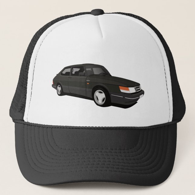 Gorra De Camionero Saab 900 Turbo Coupé negro (Anverso)