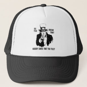 Gorra De Camionero ¿Sabes que a Nadie le Importa que Tele?