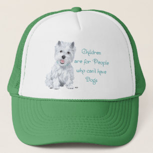 Gorra De Camionero Sabiduría de Westie - Lengua en Mejilla
