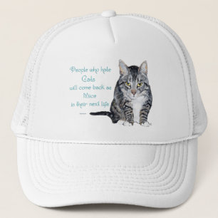 Gorra De Camionero Sabiduría del Gato - Gente que odia a los gatos
