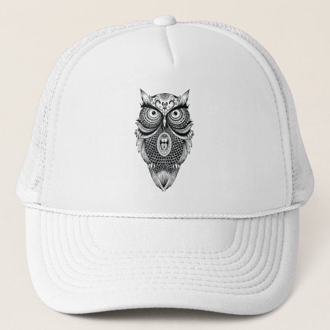 Gorra De Camionero Sabiduría Del Rey Lechuza (Anverso)