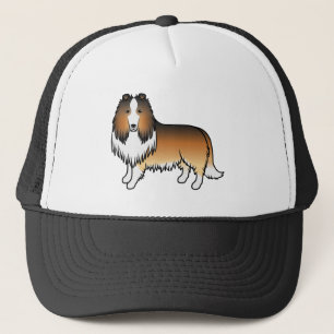 Gorra De Camionero Sable Rough Collie Cute Cartoon Dog