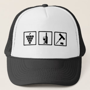 Gorra De Camionero Sacacorchos de las uvas de vino del Vintner