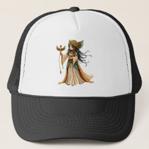 Gorra De Camionero Sacerdotisa Celestial de la Pirámide Dorada.