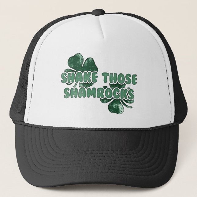 Gorra De Camionero Sacudir esos Shamrock (Anverso)