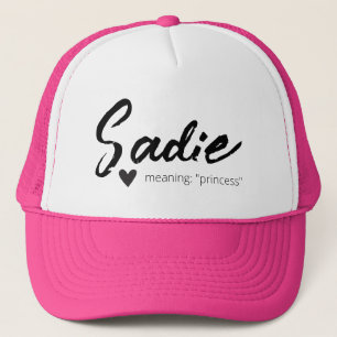Gorra De Camionero Sadie Nombre Revelar Significado Mínimo Moderno Te