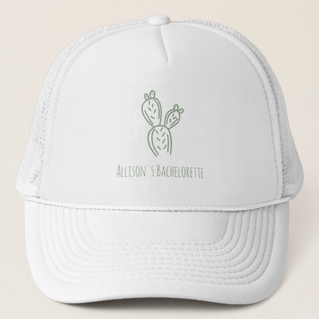 Gorra De Camionero Sage Pricky Pear Cactus Bachelorette (Anverso)