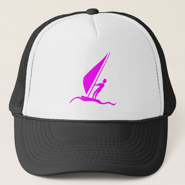 Gorra De Camionero Sailboarding - Magenta (Anverso)