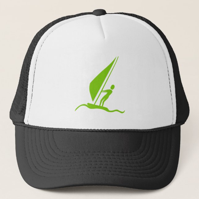Gorra De Camionero Sailboarding - Martian Green (Anverso)