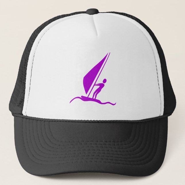 Gorra De Camionero Sailboarding - Púrpura (Anverso)