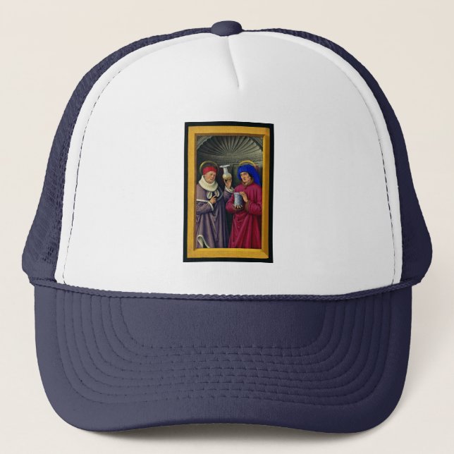Gorra De Camionero Saints Cosmas and Damian de Jean Bourdichon (Anverso)