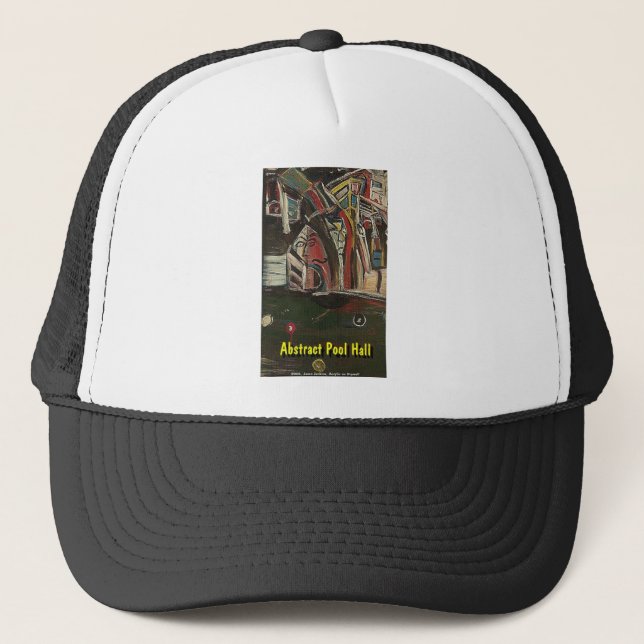 Gorra De Camionero sala de billar abstracta (Anverso)
