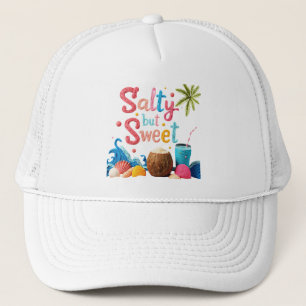 Gorra De Camionero Salado pero Dulce - Divertido tema de Playa