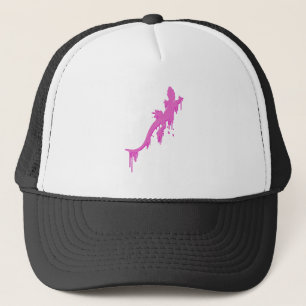 Gorra De Camionero Salamandra rosa con gota de pintura