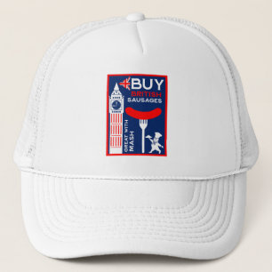Gorra De Camionero Salchicha Británica Y Cocina De Masas