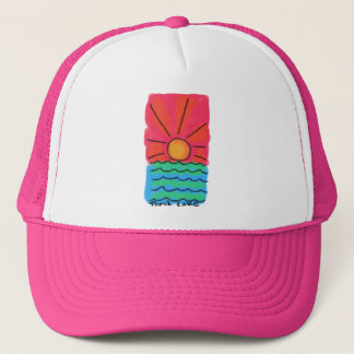 Gorra De Camionero Salida del sol en el lago torch