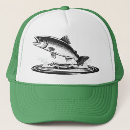 Gorra De Camionero salmón atlántico saltando