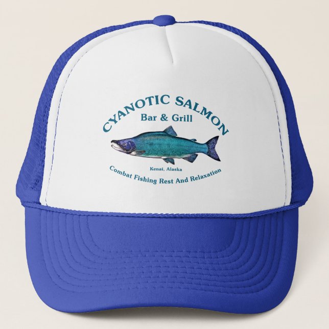 Gorra De Camionero Salmon Bar & Grill Cyanotic (Anverso)
