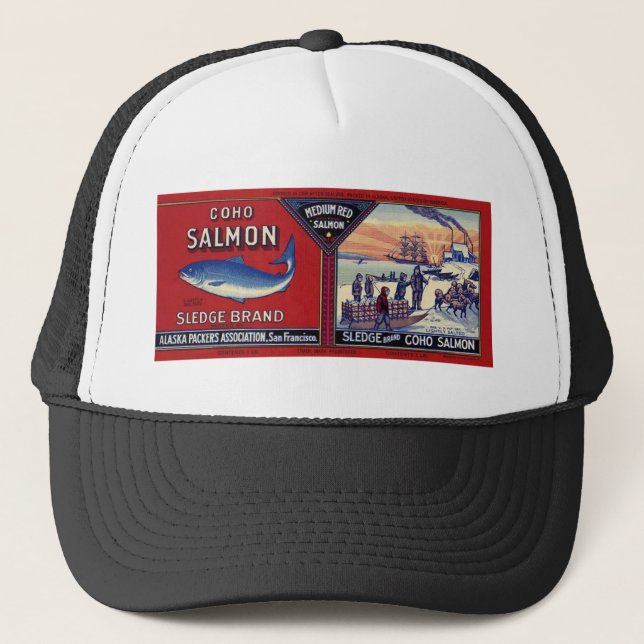 Gorra De Camionero Salmones de Coho del trineo (Anverso)