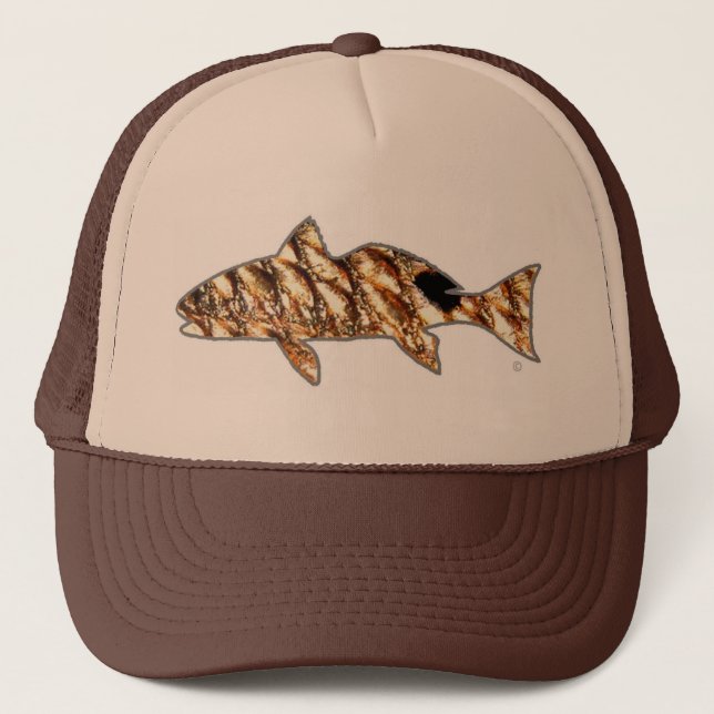 Gorra De Camionero Salmones por Patternwear© (Anverso)