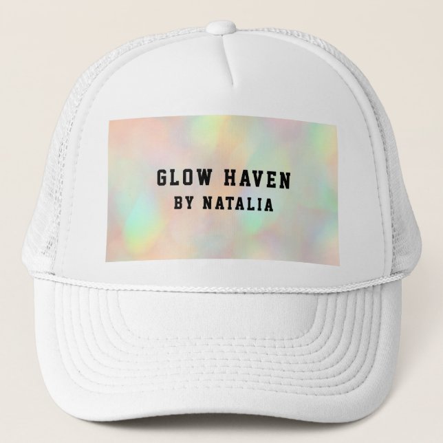 Gorra De Camionero Salón de belleza holográfica moderno y elegante (Anverso)